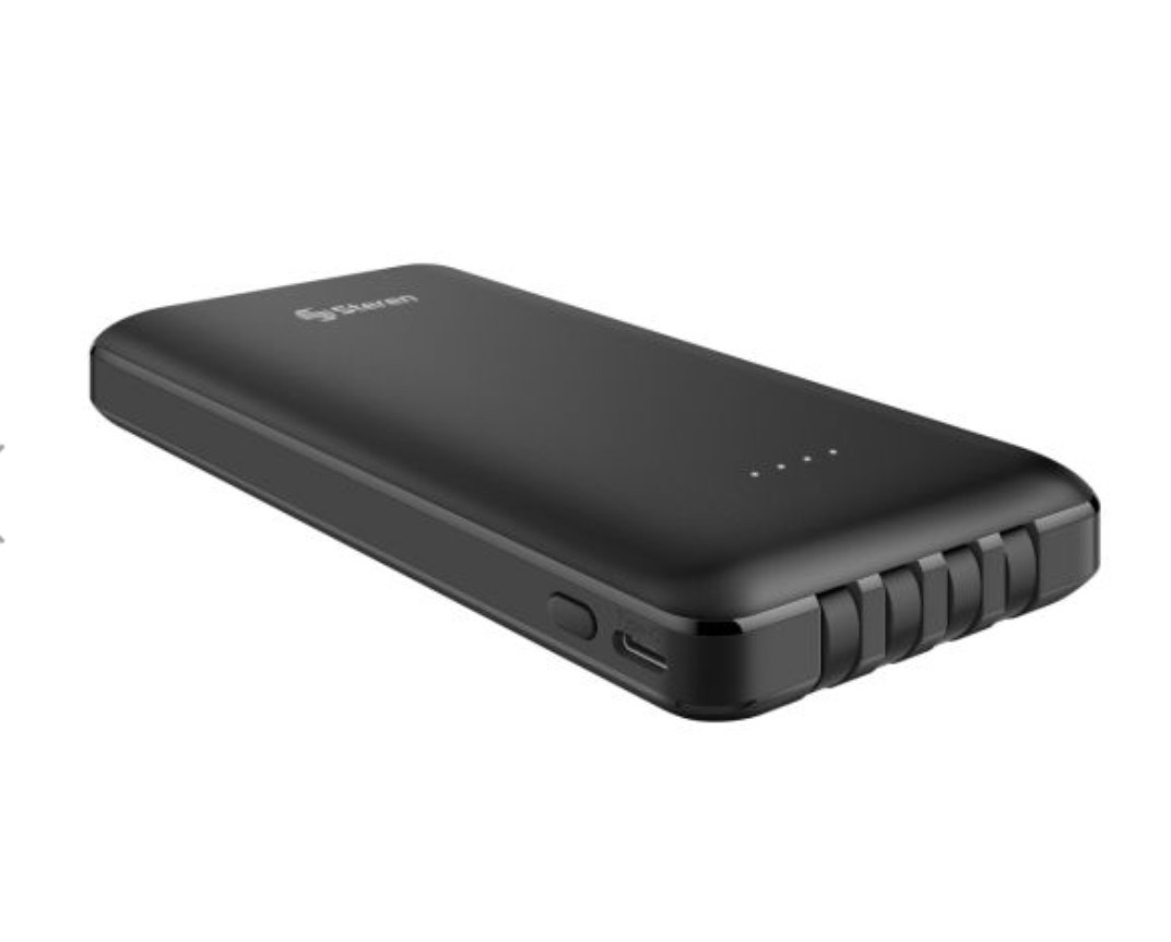 Power bank Steren de 10,000 mAh con cables integrados