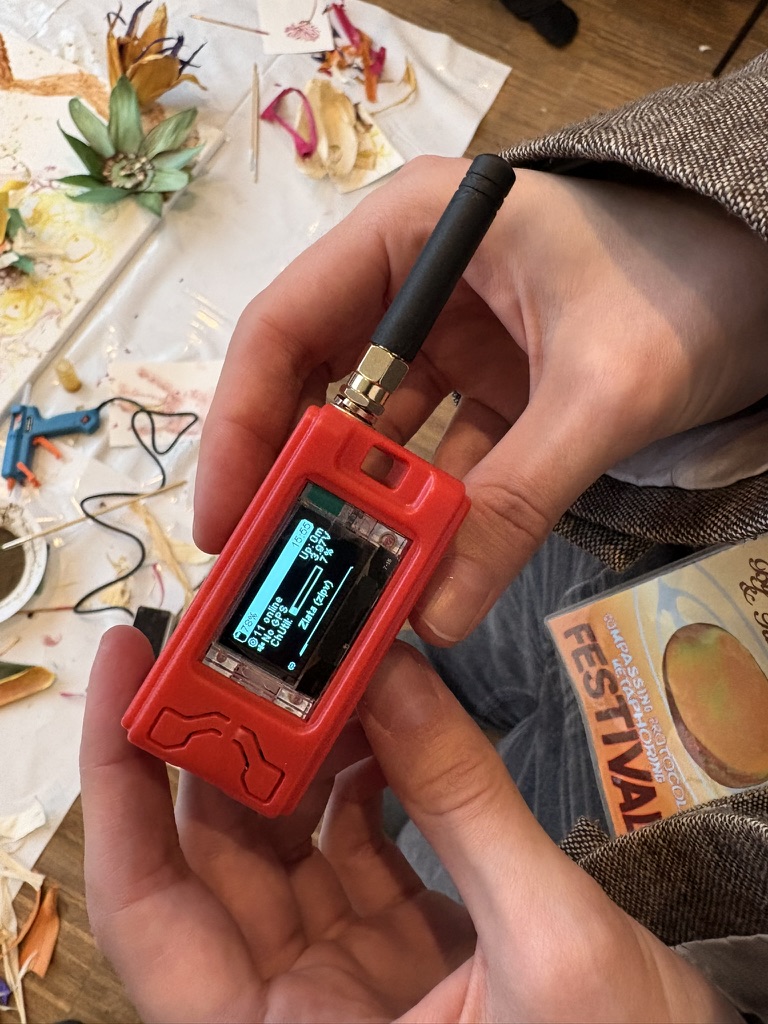 Participants working hands on with LoRa communication devices